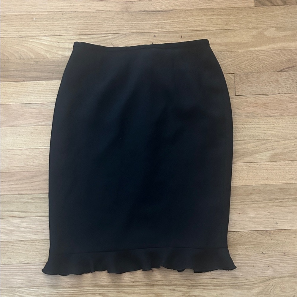 Nicole Miller Elegant Black Pencil Skirt